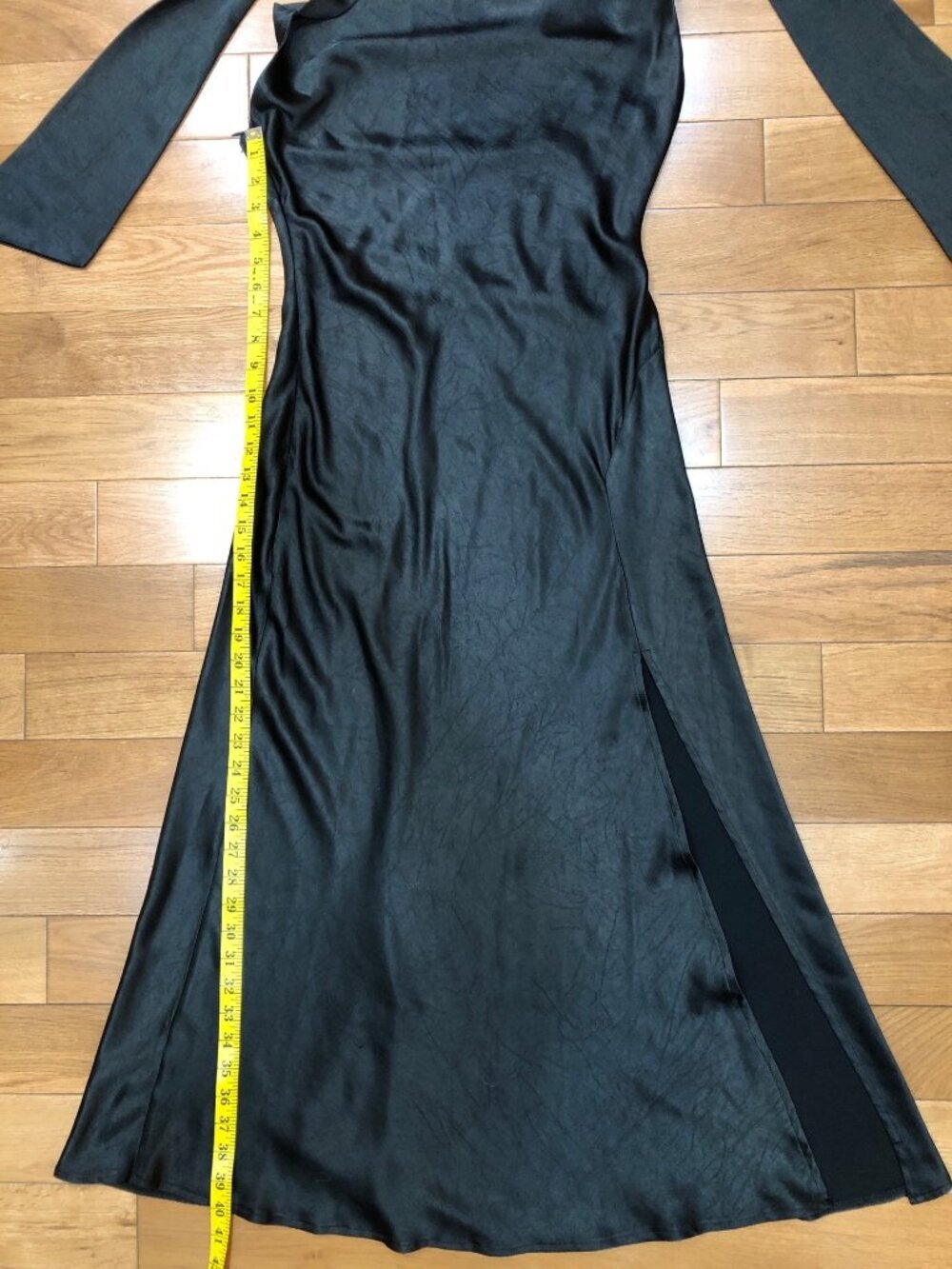 Hello Molly Cowl Halter Neck Black Maxi Dress Whimsigoth Dark Romance Size S - Picture 7 of 11